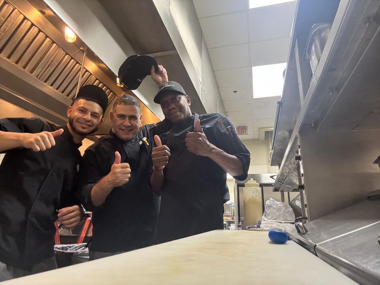 Polaris participant working in a professional kitchen